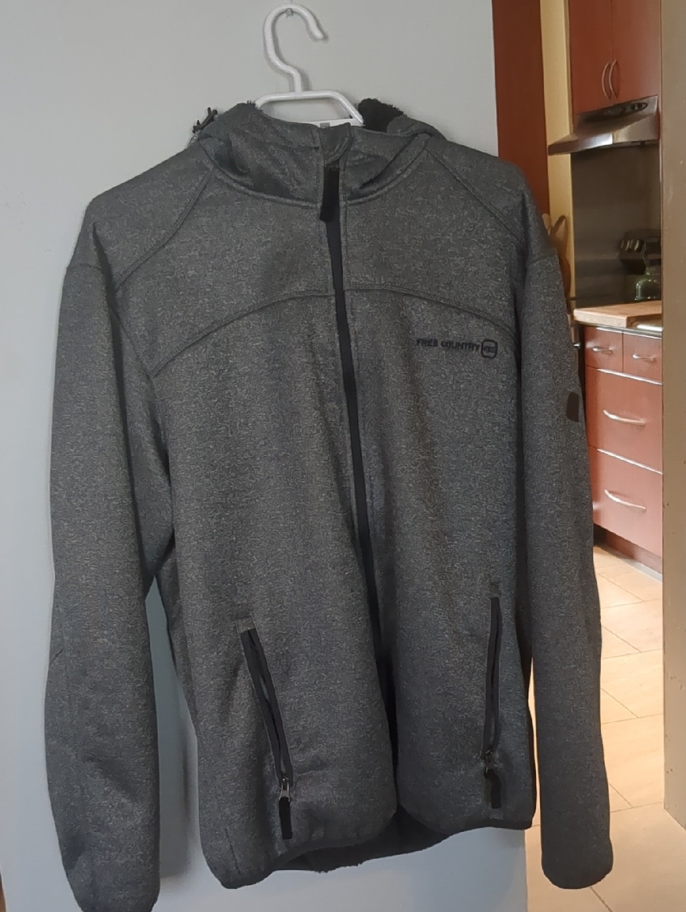 Free Country Men's Charcoal Full-Zip Hooded Jacket